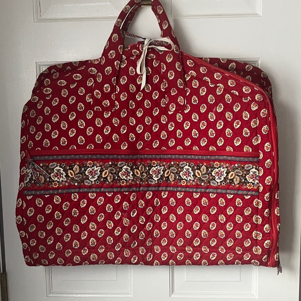 Vera Bradley vintage 90s garment bag EUC Red Leaf retired pattern